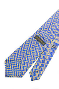 STEFANO RICCI Tie  blue × yellow