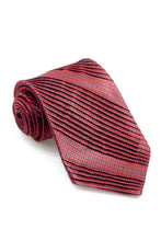 Load image into Gallery viewer, STEFANO RICCI Pleats Tie red × gray