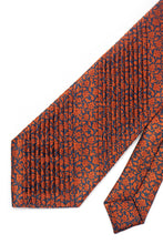 Load image into Gallery viewer, STEFANO RICCI Pleats Tie orange × dark navy