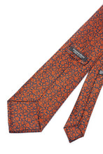 Load image into Gallery viewer, STEFANO RICCI Pleats Tie orange × dark navy