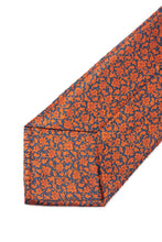 Load image into Gallery viewer, STEFANO RICCI Pleats Tie orange × dark navy
