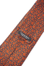 Load image into Gallery viewer, STEFANO RICCI Pleats Tie orange × dark navy