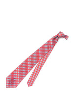 Load image into Gallery viewer, STEFANO RICCI Pleats Tie red × silver gray
