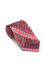 Load image into Gallery viewer, STEFANO RICCI Pleats Tie red × silver gray