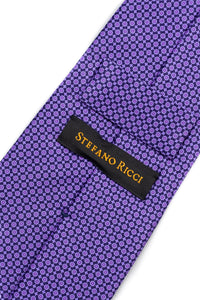 STEFANO RICCI Tie  purple × dark navy