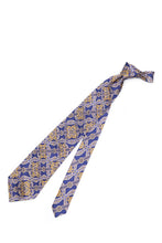 Load image into Gallery viewer, STEFANO RICCI Pleats Tie  navy × yellow
