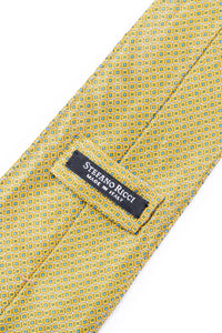 STEFANO RICCI Pleats Tie  yellow × light blue