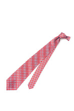 Load image into Gallery viewer, STEFANO RICCI Pleats Tie red × silver gray
