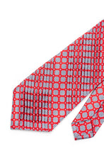 画像をギャラリービューアに読み込む, STEFANO RICCI Pleats Tie red × silver gray
