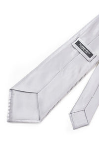 STEFANO RICCI Pleats Tie  silver gray