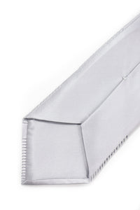STEFANO RICCI Pleats Tie  silver gray