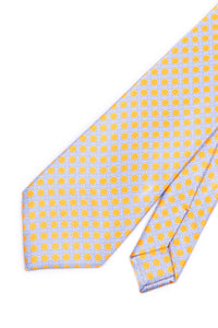 STEFANO RICCI Tie pale blue × yellow