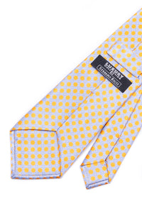 STEFANO RICCI Tie pale blue × yellow