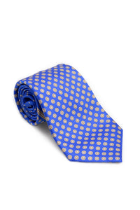 STEFANO RICCI Tie  blue × yellow
