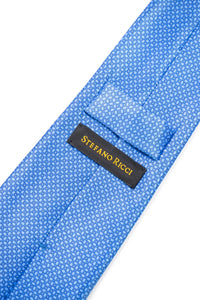 STEFANO RICCI Tie  blue × light blue