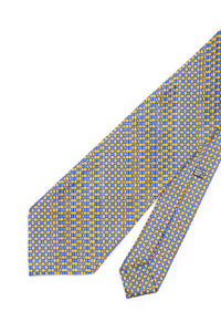 STEFANO RICCI Pleats Tie  yellow × blue